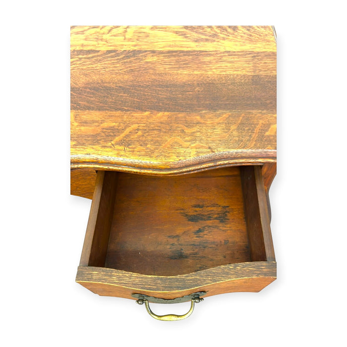 Antique Tiger Oak Writing Desk with Cabriole Legs – John Stengel & Co. (Available by online purchase only)