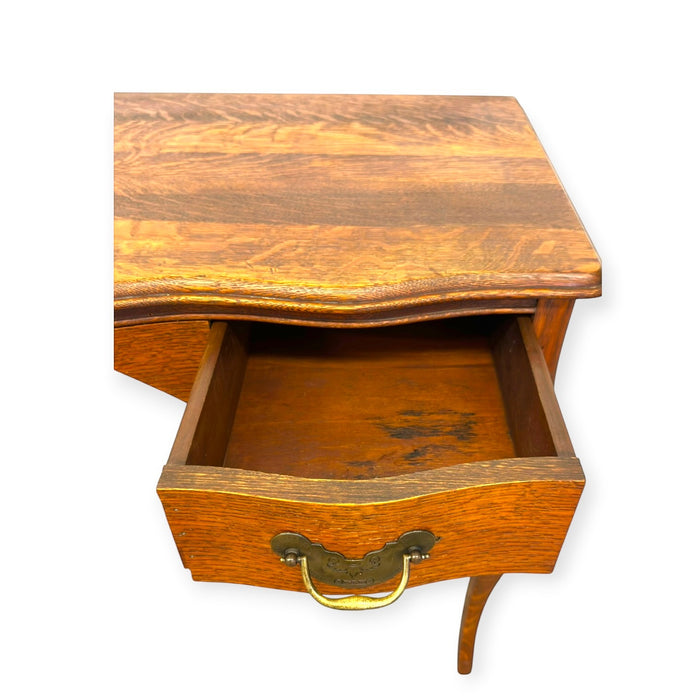 Antique Tiger Oak Writing Desk with Cabriole Legs – John Stengel & Co. (Available by online purchase only)