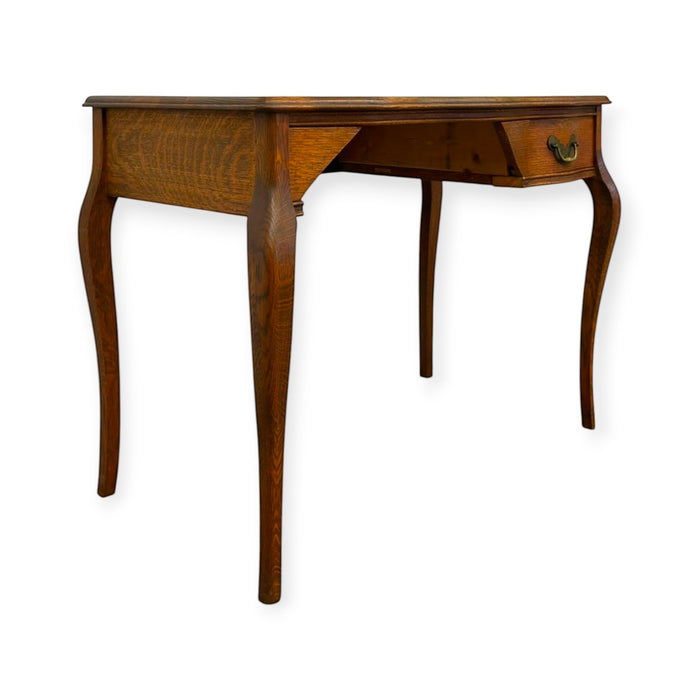 Antique Tiger Oak Writing Desk with Cabriole Legs – John Stengel & Co. (Available by online purchase only)