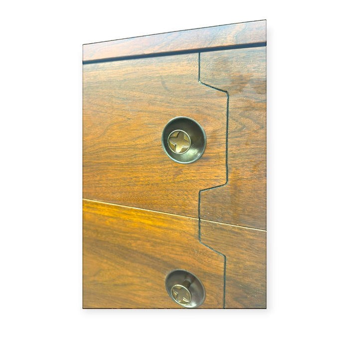 Vintage Mid-Century Modern 4-Drawer Tallboy Dresser Dovetailed Drawers