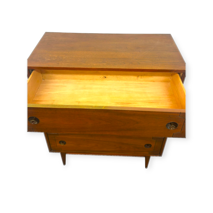 Vintage Mid-Century Modern 4-Drawer Tallboy Dresser Dovetailed Drawers