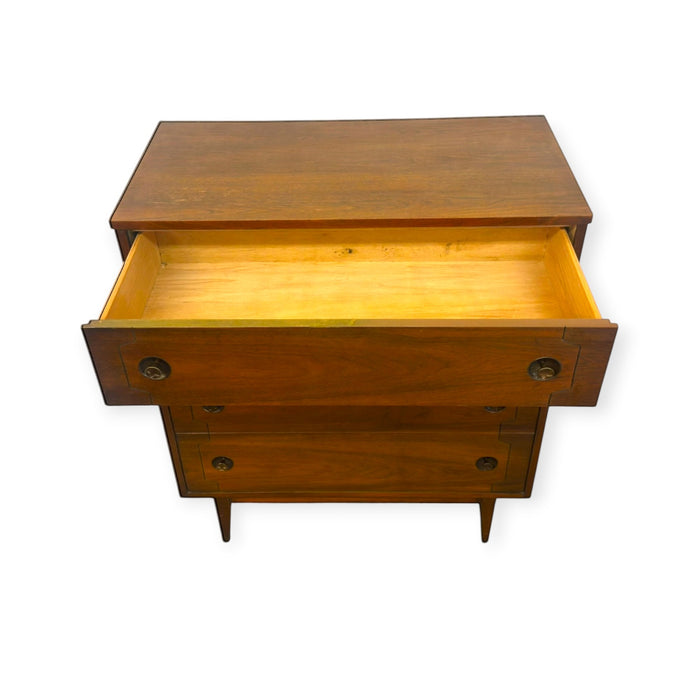 Vintage Mid-Century Modern 4-Drawer Tallboy Dresser Dovetailed Drawers