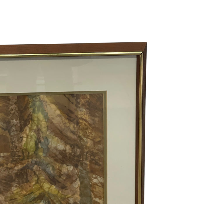 Louise "Lou" Wilson "Forest Deep" Framed Batik Acrylic Forest Artwork