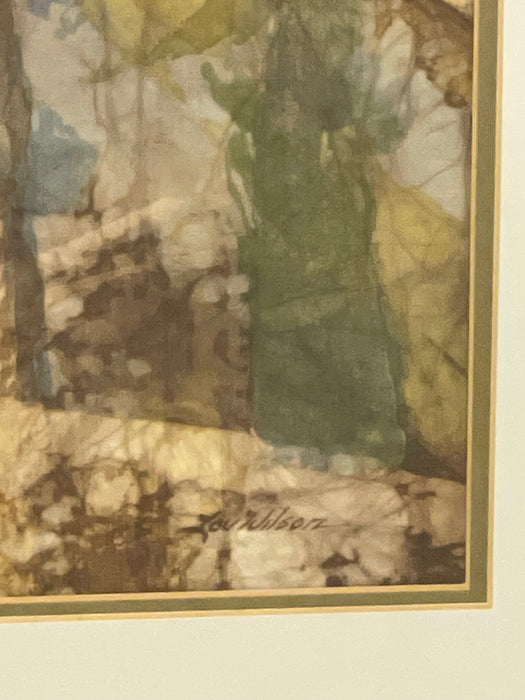 Louise "Lou" Wilson "Forest Deep" Framed Batik Acrylic Forest Artwork