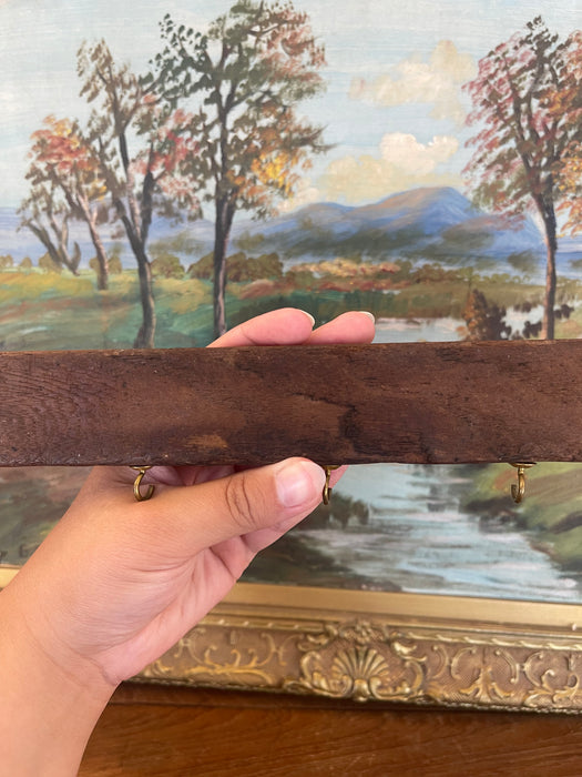 Antique Hand Carved Wooden Textile Stamp Mold Converted to Key Hook Rack.