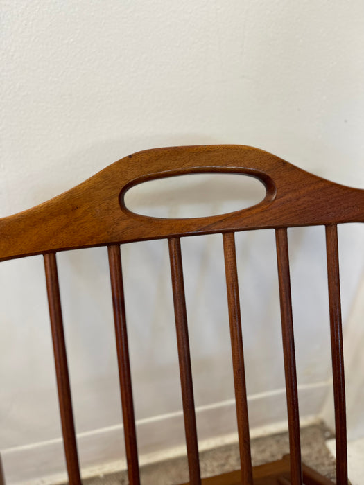 Vintage Mid-Century Modern Solid Walnut Magazine Rack Attributed to Arthur Umanoff.