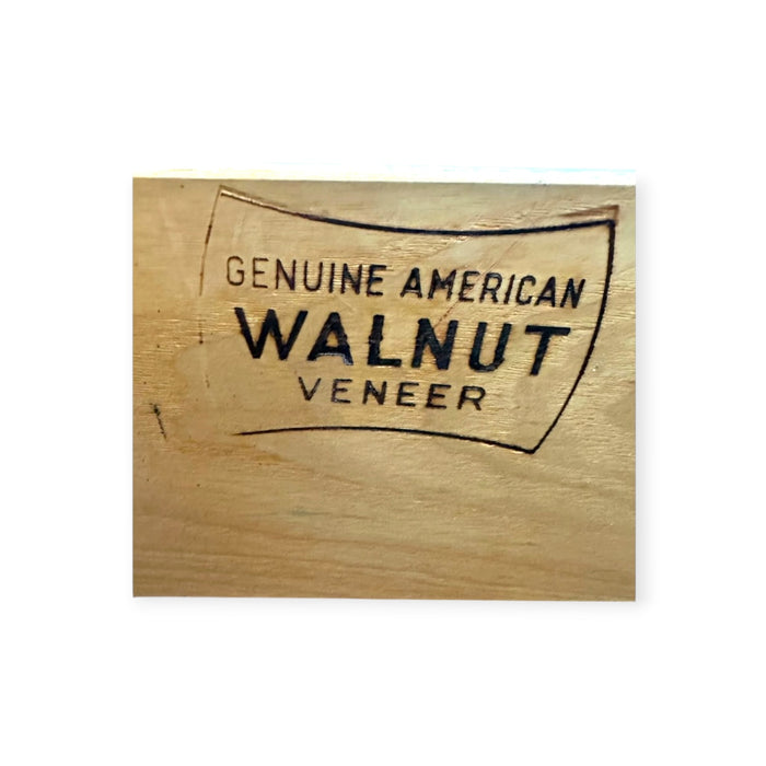 Vintage Mid Century Modern American Walnut Tallboy 5 Drawer Dresser
