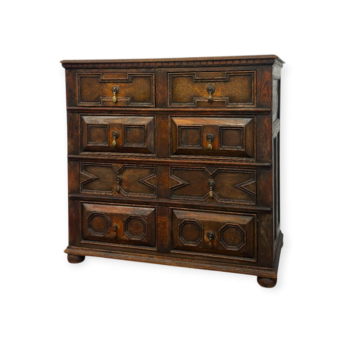 Antique Jacobean Style Carved Oak Dresser Chest of Drawers.( Available by online purchase only )