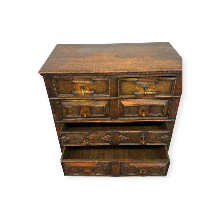 Antique Jacobean Style Carved Oak Dresser Chest of Drawers.( Available by online purchase only )
