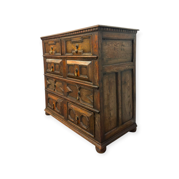 Antique Jacobean Style Carved Oak Dresser Chest of Drawers.( Available by online purchase only )