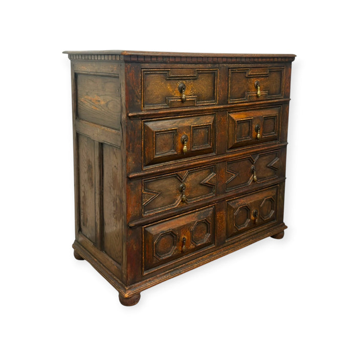 Antique Jacobean Style Carved Oak Dresser Chest of Drawers.( Available by online purchase only )
