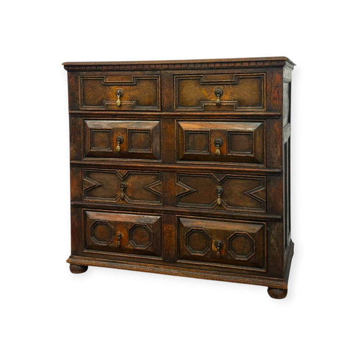Antique Jacobean Style Carved Oak Dresser Chest of Drawers.( Available by online purchase only )