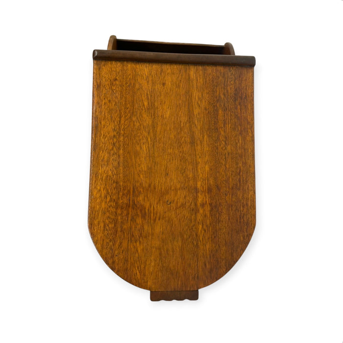 Antique Art Deco Wood Magazine Rack Three Tiered End Table.