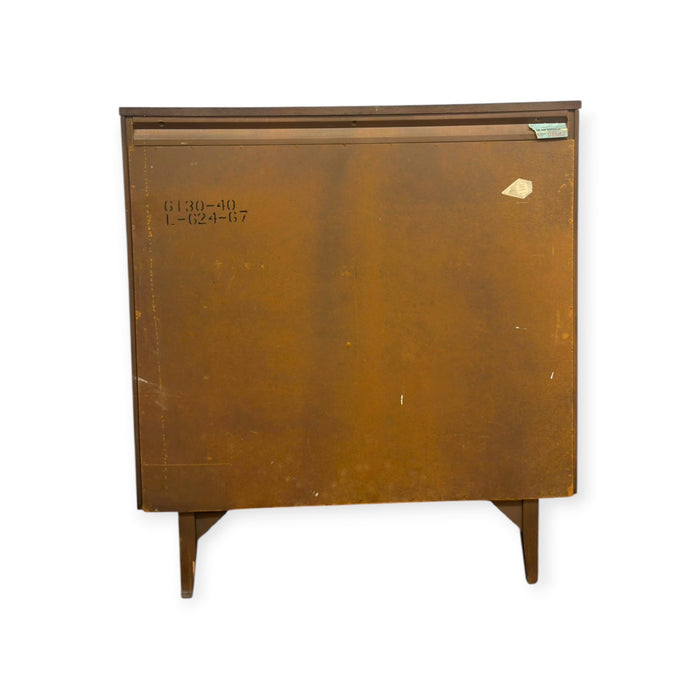 Vintage Mid Century Modern Broyhill Brasilia Walnut 5-Drawer Tallboy Dresser