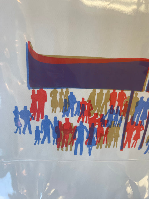 Al Jacobs "Shalom" Judaica Silkscreen Print - Signed and Numbered Limited Edition, Mid-Century Modern Pop Art
