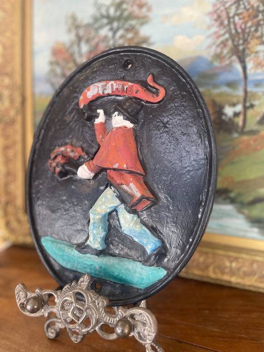 19th Century Cast Iron Firemark Plaque by Associated Firemen's Insurance Company. Washington D.C., 1848