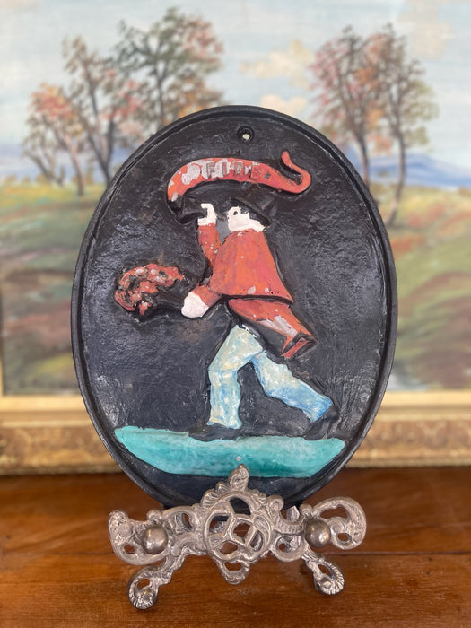 19th Century Cast Iron Firemark Plaque by Associated Firemen's Insurance Company. Washington D.C., 1848