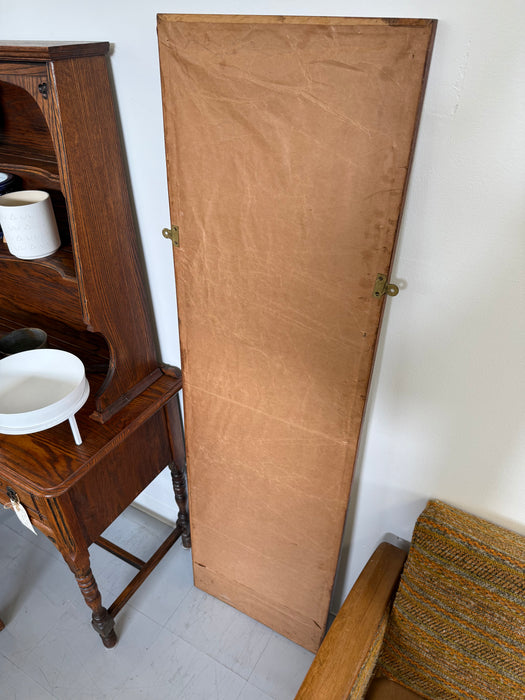 Vintage Mission Oak Floor Mirror Characteristic of Arts & Crafts Movement
