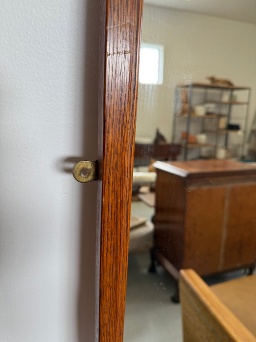 Vintage Mission Oak Floor Mirror Characteristic of Arts & Crafts Movement
