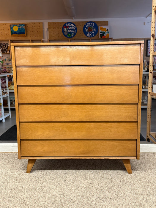 Vintage Mid Century Modern 6-Drawer Dresser Dovetailed Drawers by Kent Coffey