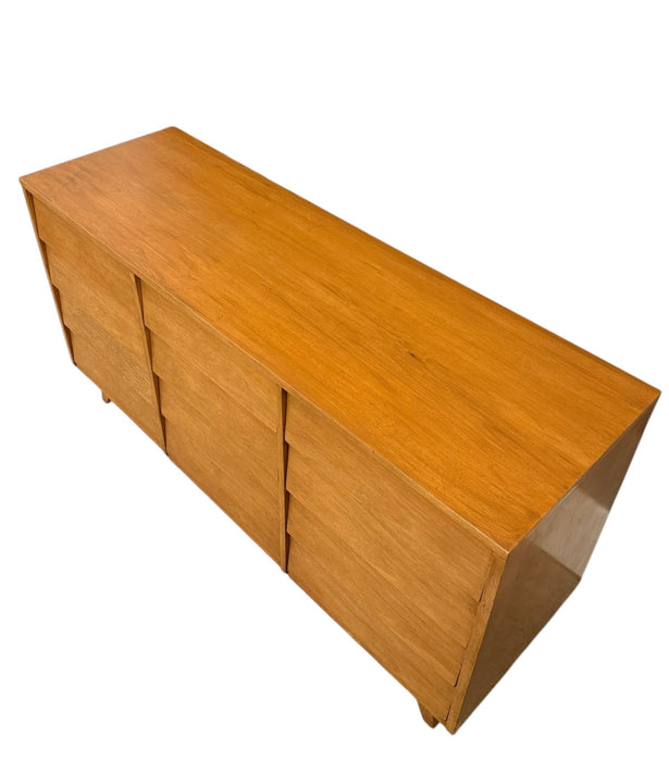 Vintage Mid Century Modern 12-Drawer Dresser Dovetailed Drawers by Kent Coffey