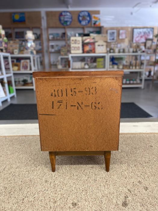 Mid-Century Modern Walnut Nightstand with Drawer and Open Cubby, 1950s