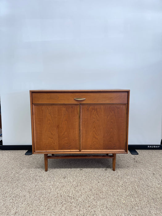 Vintage Mid-Century Modern Record Cabinet or Compact Credenza by Drexel Parallel, 1960s USA