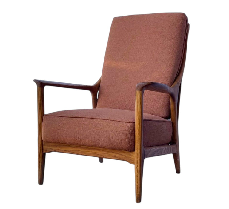 Vintage Mid Century Modern Oak Lounge Chair by Jack Van Dre Molen