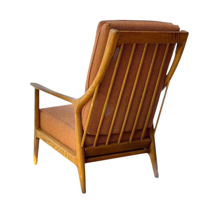 Vintage Mid Century Modern Oak Lounge Chair by Jack Van Dre Molen