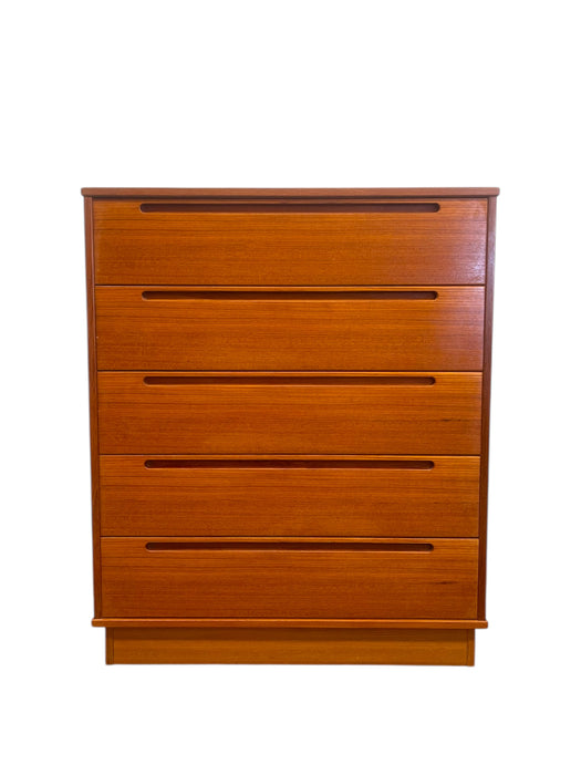 Vintage Danish Mid Century Modern Teak Dresser and Tallboy Set by Nils Jonsson for Torring Mobelfabrik
