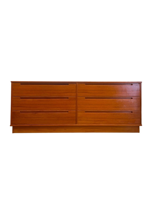 Vintage Danish Mid Century Modern Teak Dresser and Tallboy Set by Nils Jonsson for Torring Mobelfabrik