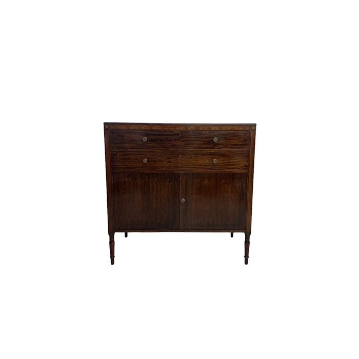 Antique Edwardian Cabinet Buffet With Wood Inlay. Uk Import.Circa 1905