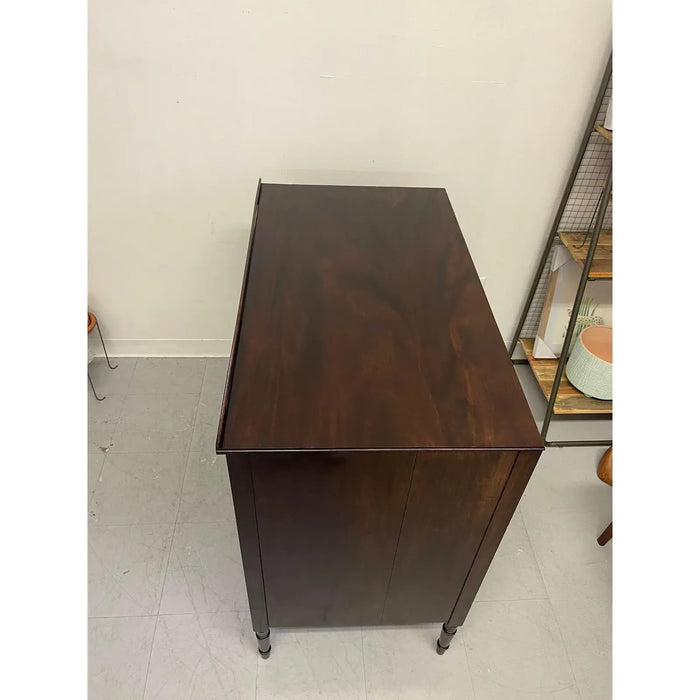 Antique Edwardian Cabinet Buffet With Wood Inlay. Uk Import.Circa 1905