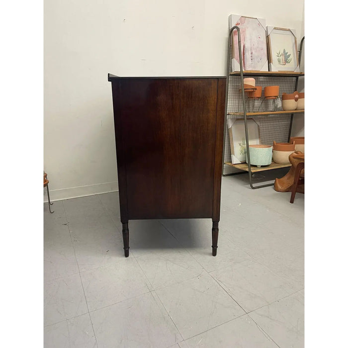 Antique Edwardian Cabinet Buffet With Wood Inlay. Uk Import.Circa 1905