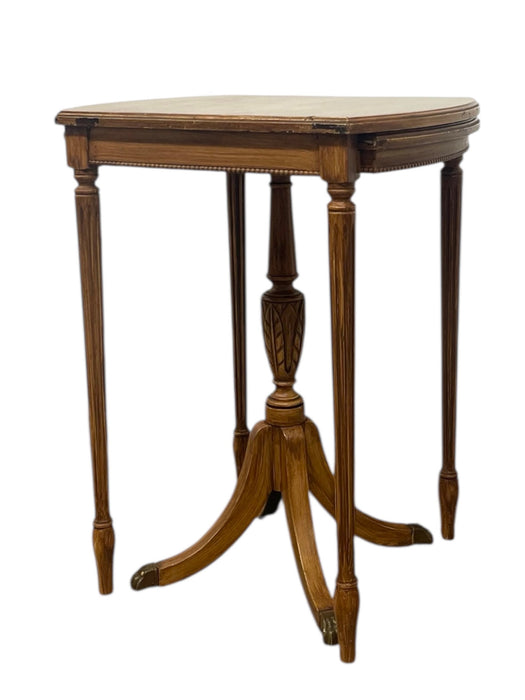Vintage Nesting Demi Lune Federal and Neoclassical Style Side Accent Table by Imperial Grand Rapids