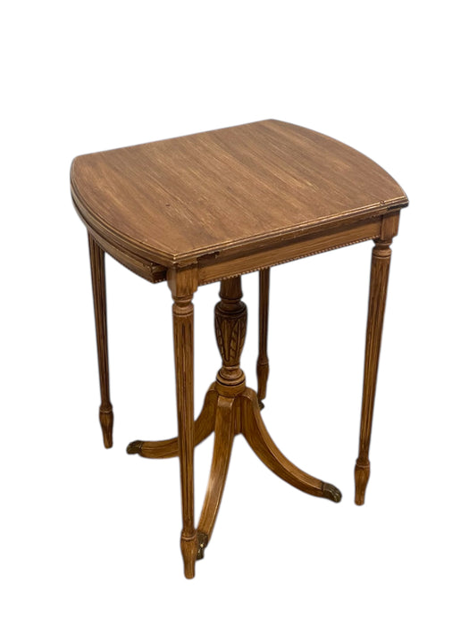 Vintage Nesting Demi Lune Federal and Neoclassical Style Side Accent Table by Imperial Grand Rapids