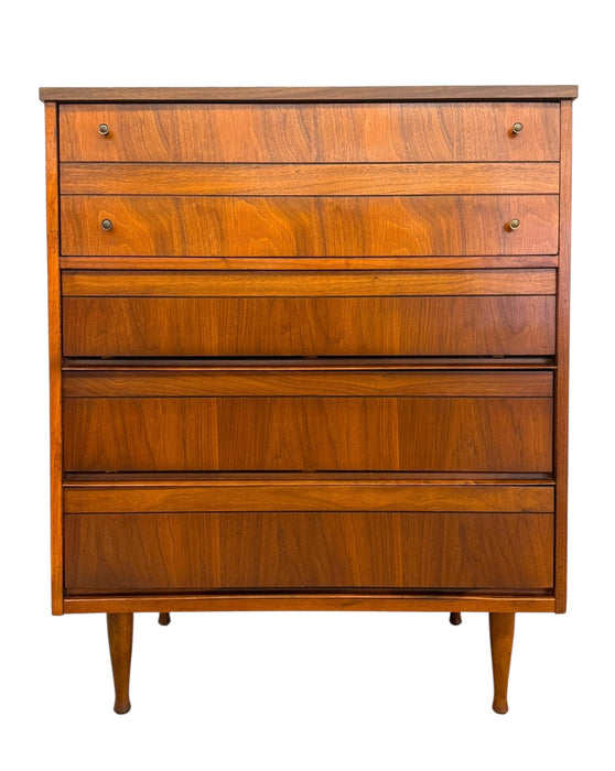 Vintage Mid Century Modern 4 Drawer Dresser Dovetailed Drawers