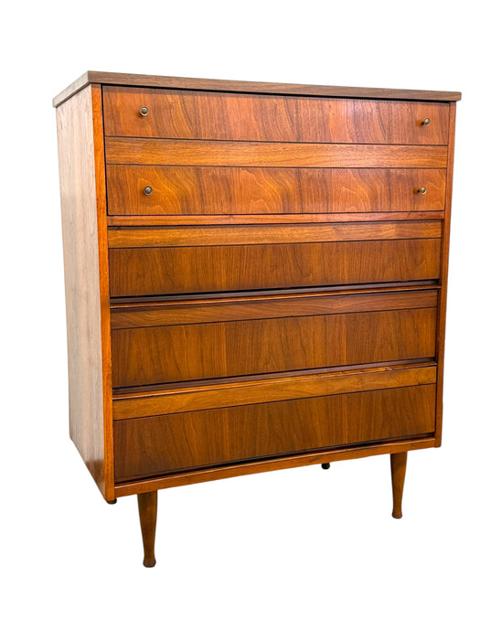 Vintage Mid Century Modern 4 Drawer Dresser Dovetailed Drawers