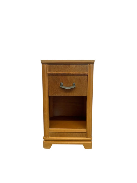 Antique Art Deco Side Table with Drawer Original Handle