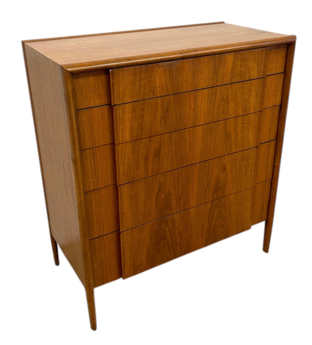 Vintage Mid Century Modern Tall Dresser by Drexel, Parallel Collection