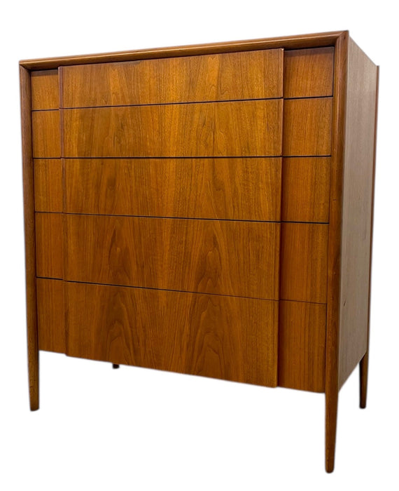 Vintage Mid Century Modern Tall Dresser by Drexel, Parallel Collection