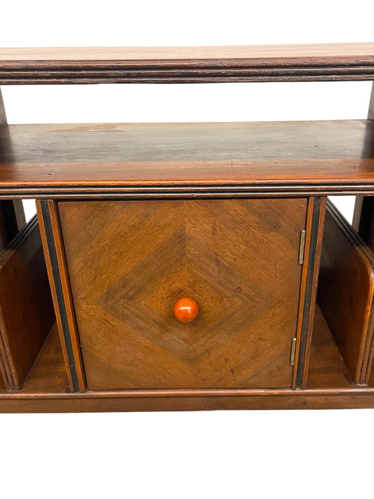Art Deco Cabinet with Center Storage and Magazine Racks