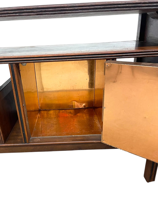 Art Deco Cabinet with Center Storage and Magazine Racks