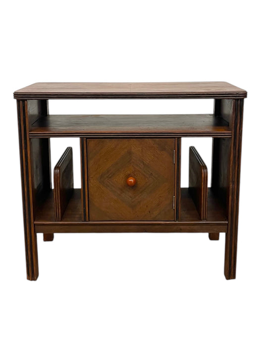 Art Deco Cabinet with Center Storage and Magazine Racks