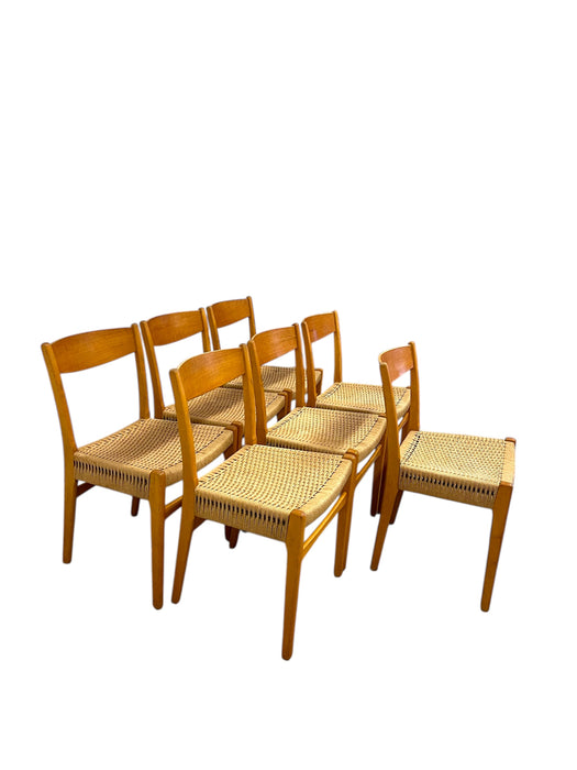 Vantage Danish Mid Century Modern Dining chair Set of 7 Attributed to Skovmand & Andersen for Moreddi