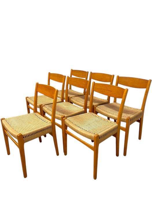 Vantage Danish Mid Century Modern Dining chair Set of 7 Attributed to Skovmand & Andersen for Moreddi