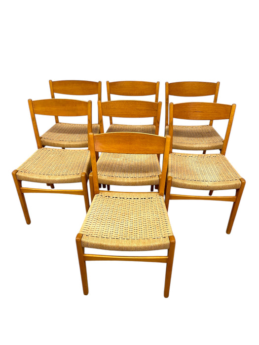 Vantage Danish Mid Century Modern Dining chair Set of 7 Attributed to Skovmand & Andersen for Moreddi
