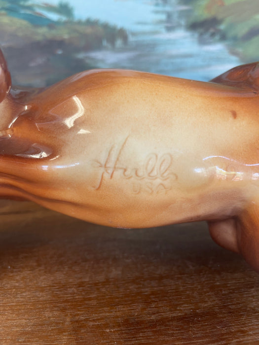Vintage Hull Pottery Dachshund Planter, Mid-Century Ceramic Dog Figurine, USA