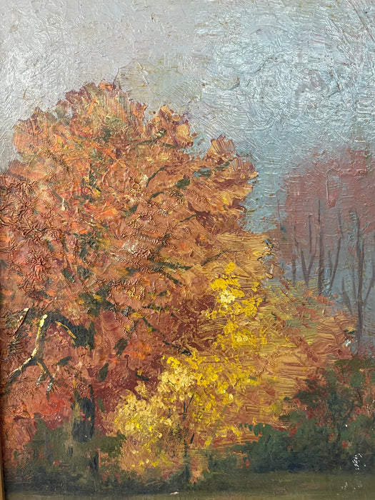 Original 1978 Oil Painting Autumn Dress by A. B Mosman - Framed Landscape Artwork