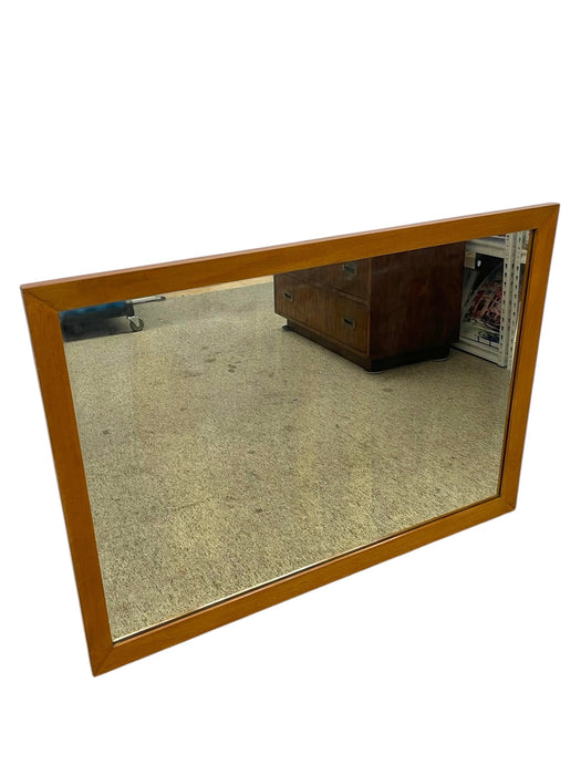 Vintage Mid-Century Modern Framed Wall Mirror -Rectangular Hanging Mirror